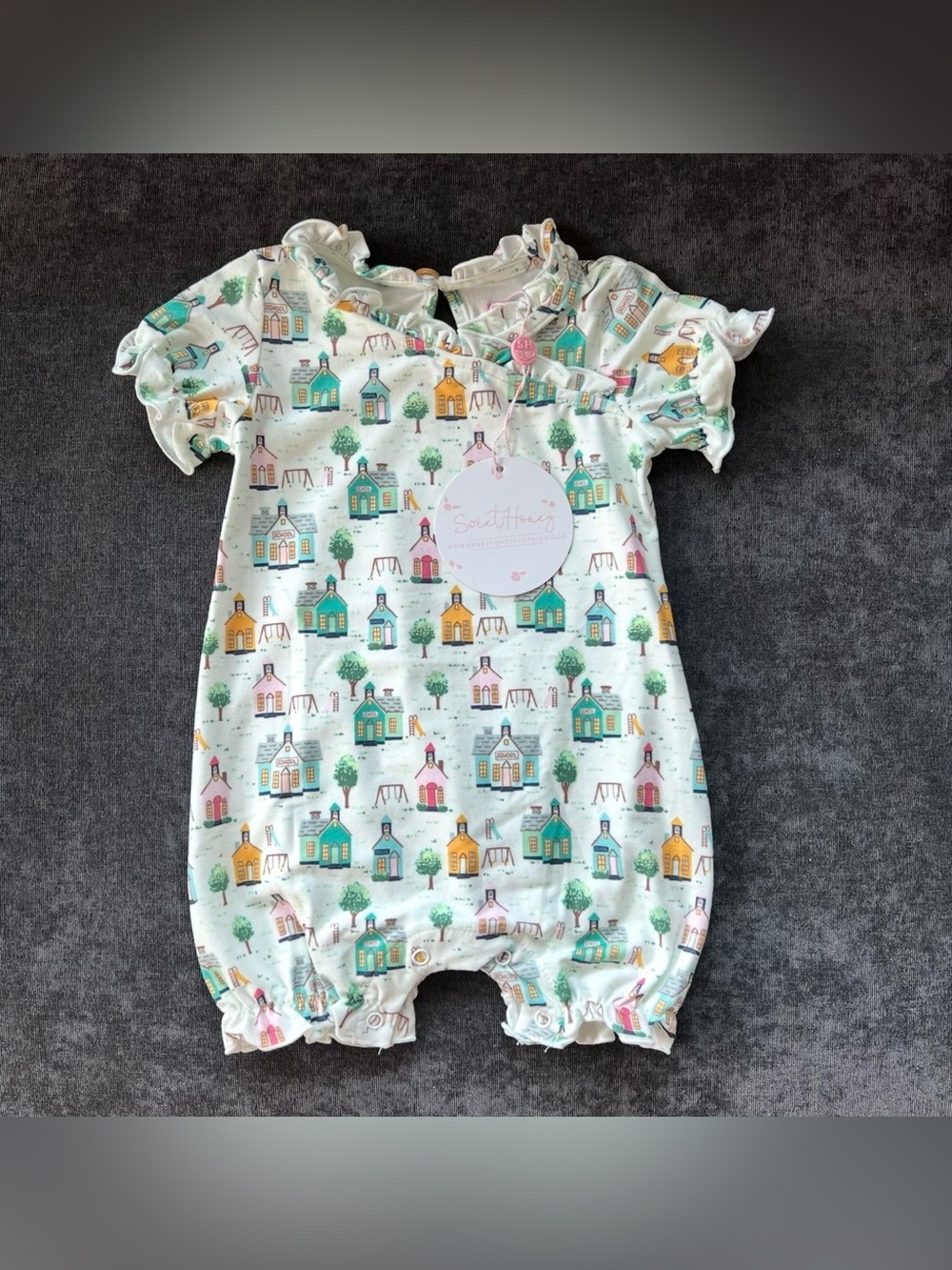NWT SweetHoney Girls Off To School Outfit Size 12 Months